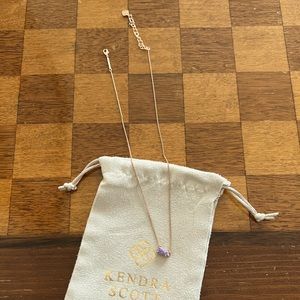Kendra Scott Kyocera Opal & Rose Gold Necklace